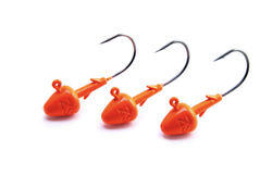 Jig Head 4/0 Fl.Orange 3-pack